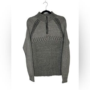 Men’s J.B. Holt Rhodes Quarter Zip Sweater in Ice Heather Size Medium
